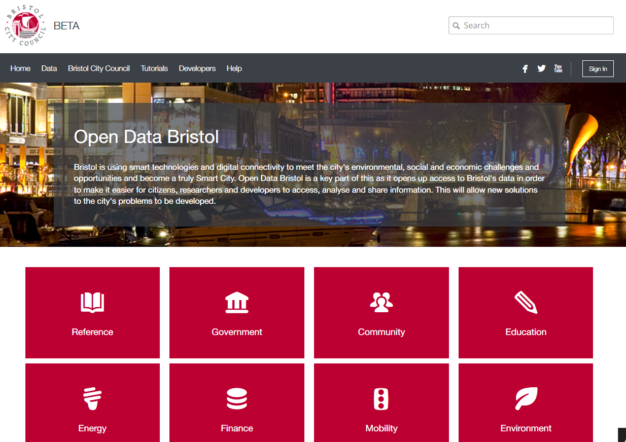 Bristol Open Data portal