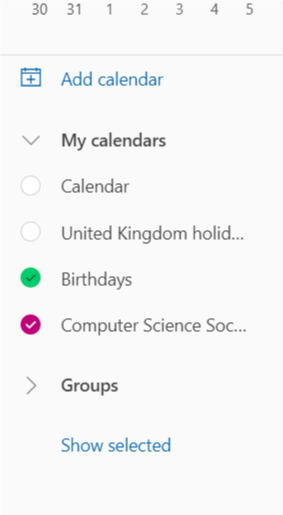 Toggle CSS Calendar