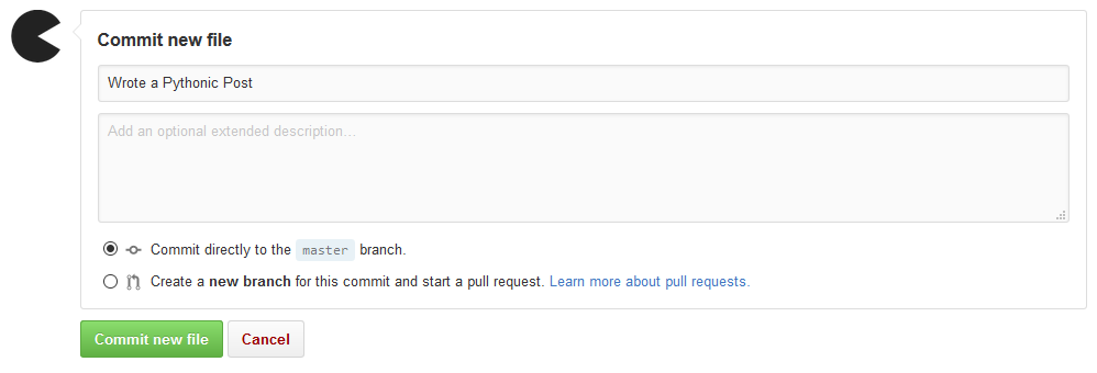 Starting a pull request
